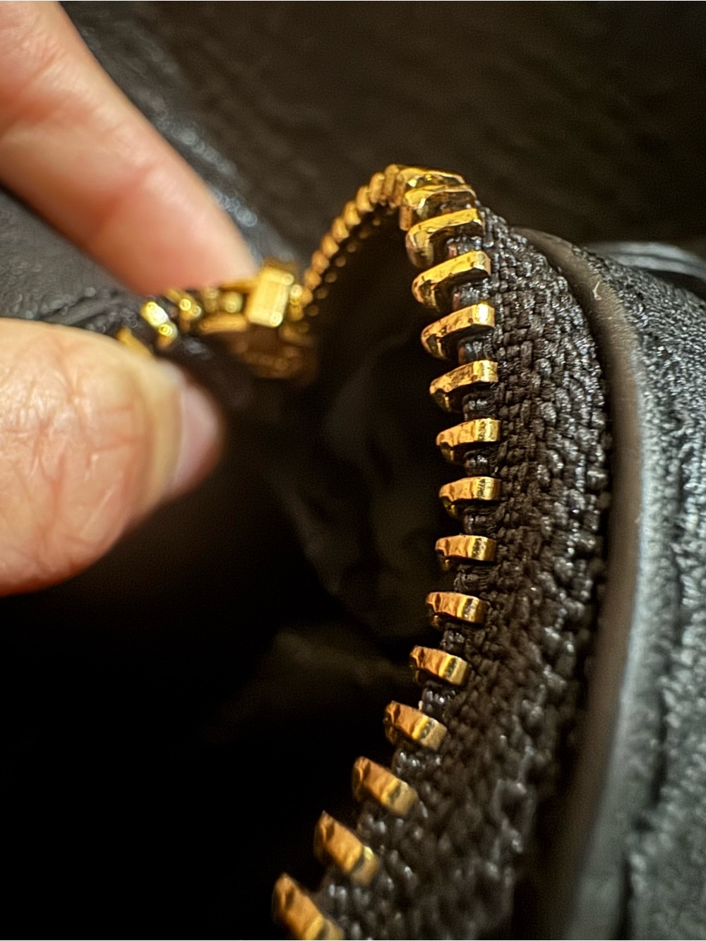 Prada Black Leather Tote with Gold-Tone Buckle Accents - Picture 9 of 12